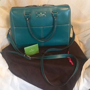 Kate Spade Wellesley Kingston Peacock Leather Bag